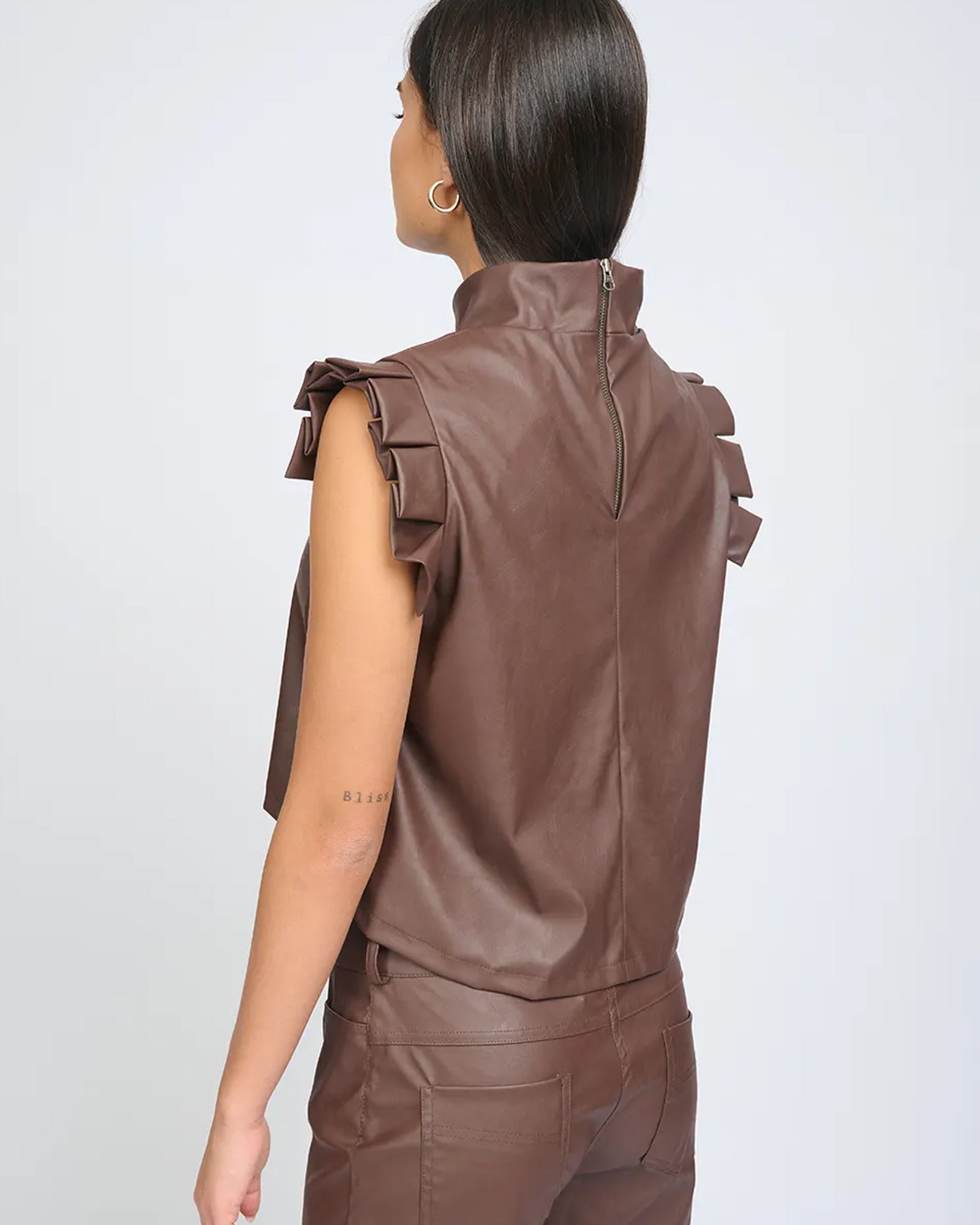 Ella Top Chocolate Brown - Layou Design by Shay Sobol