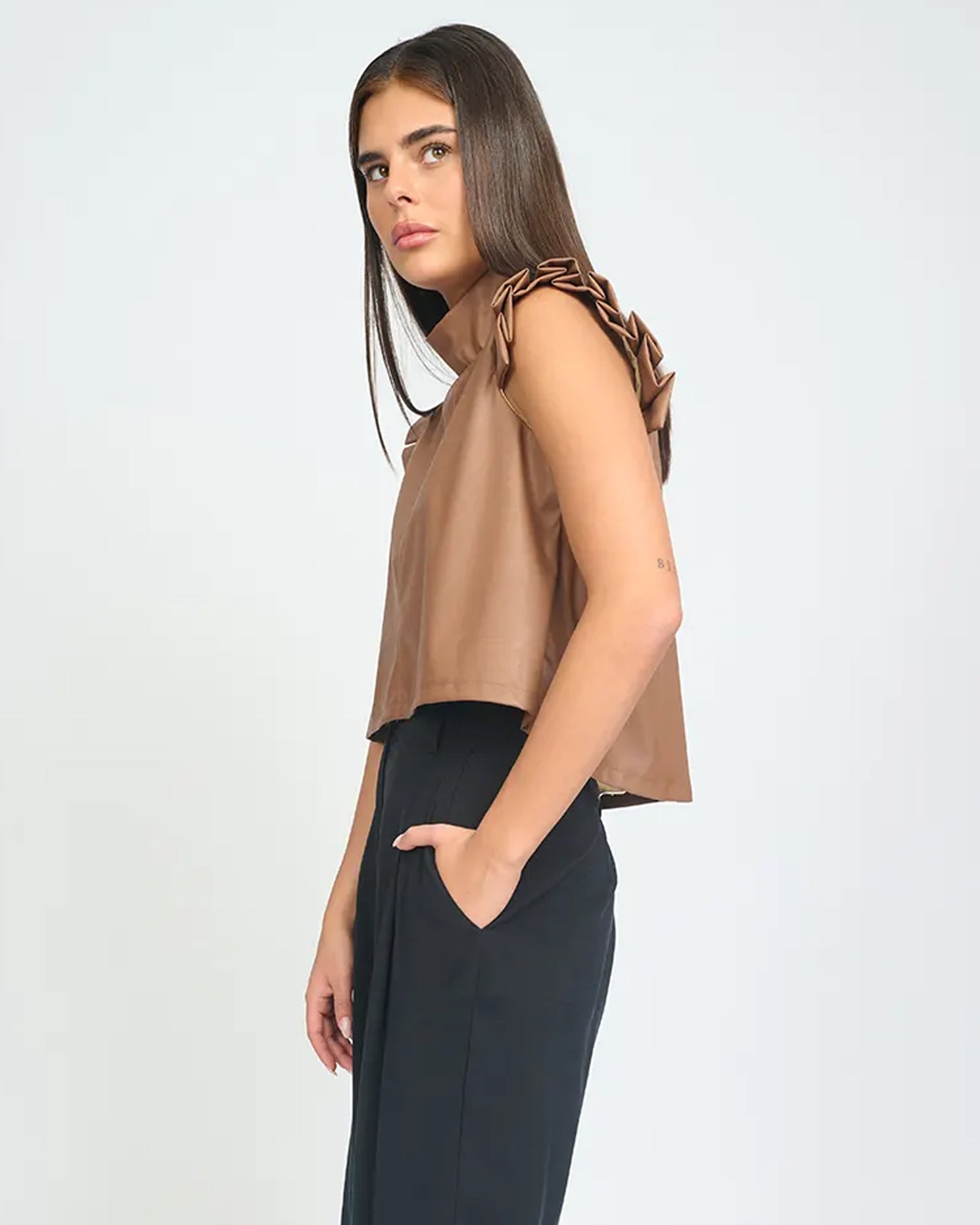 Ella Top Mocha Brown - Layou Design by Shay Sobol